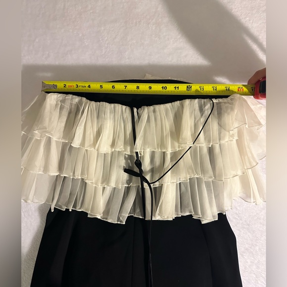 Alexis Dolci mini Dress. $625 retail. Black with ruffle detail on the bust. - Picture 9 of 11